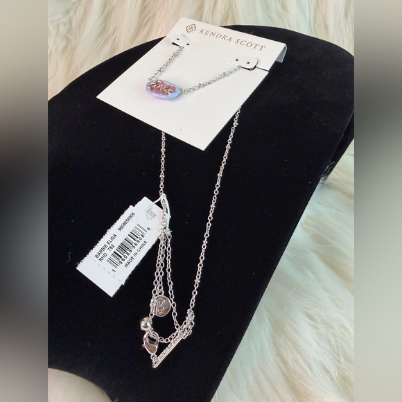 NWT Barbie x Kendra Scott Elisa Satellite Reversible Necklace - Picture 3 of 6